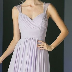 BRAND NEW!  NEVER WORN!  Lilac Sleeveless A-Line V-Neck Maxi Length Dress